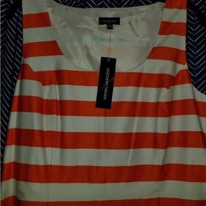 Orange and White Striped Spense Dress